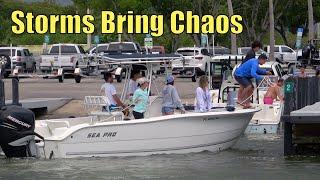 Storms Bring Chaos To The Ramp!! | Black Point | Miami Boat Ramps | Broncos Guru | Wavy Boats