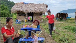 Pang Yen Nhi started to rebuild the vegetable garden around the small house, full of love