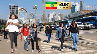 የቆንጆዎቹ ጎዳና እስቴድየም ,  Addis Ababa walking Tour 2024 , Ethiopia [4K]