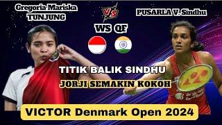 Gregoria Mariska TUNJUNG (INA) vs PUSARLA V. Sindhu (IND) | QF Denmark Open 2024