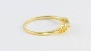 14K YELLOW GOLD INFINITY RING