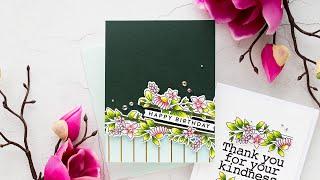 Yippee for Yana: Slimline Florals on A2 Cards 4 Ways