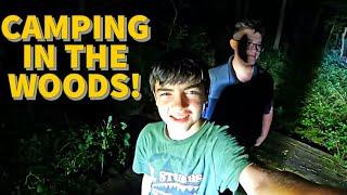 Spending the Night in Primitive Survival Shelter!