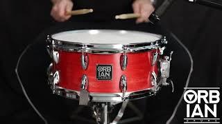 Orbian Snare Drum 6"x14" Red 10 Ply 6mm Maple Shell - 02