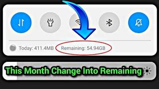 How To Change This Month Into Remaining Data Usage Notification In Xiaomi Redmi Mobile