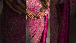 1st time wearing saree on her reception | Dolly Jain saree draping