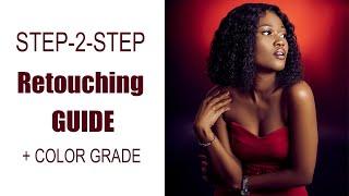 Step-wise guide to beauty skin retouching