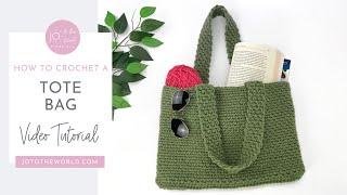 Easy Crochet Tote Bag - the Perfect Shopping Shoulder Bag / Purse, Beach Bag or Market Bag!