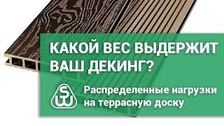 Какой вес выдержит террасная доска SAVEWOOD? Расчетные распределенные нагрузки