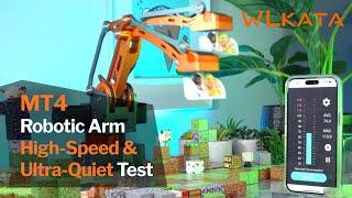 WLKATA MT4 Robot Arm High-Speed & Ultra-Quiet Test - Robotic Arm Mini Roller Coaster