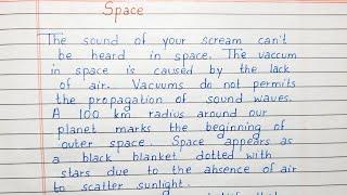 Write a short essay on Space | Essay Writing | English