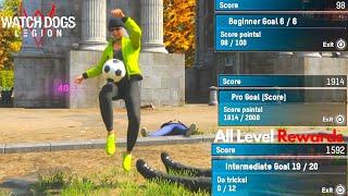 Pro Goal Beginner Goal Intermediate Goal Watch Dogs Football Kick Up All Level Rewards