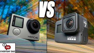 GoPro Hero 7 Black Vs GoPro Hero 4 Black!  4k GoPro Family Battle!