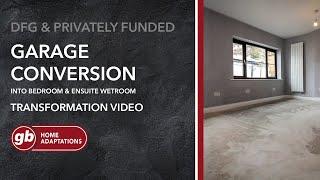 Garage Conversion into bedroom & ensuite wetroom | GB Home Adaptations