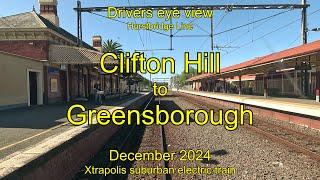 Drivers eye view, Clifton Hill to Greensborough, Dec 2024