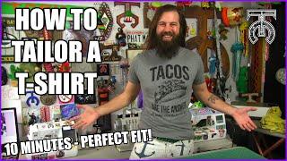 How to make a t-shirt fit perfectly - Beginner level sewing technique! How to use a sewing machine