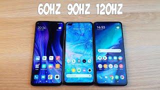 ЭКРАНЫ 60Hz VS 90Hz VS 120Hz - ТЕСТ ПЛАВНОСТИ!