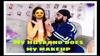 My Husband does my makeup challenge||Shocking result||RickyLovely vlogs in Europe..