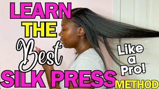 How To Blow Dry & Silk Press Natural Hair 4 Silky Smooth Salon Results