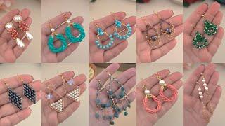 10 DIY Earring Designs for Girls Jewelry Making Compilation | 10 Handmade Earrings with Wire & Beads