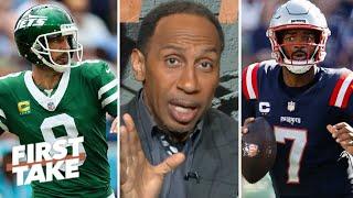 FIRST TAKE | Stephen A. Smith bold-predict to Patriots vs Jets Week 3: "A must-win game for Rodgers"