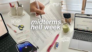 midterm study vlog  2am study with me, cramming my report, doing physics notes, making matcha