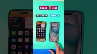 iPhone 14 Pro Max vs iPhone 15+ Speed Test #shorts #viral #iphone