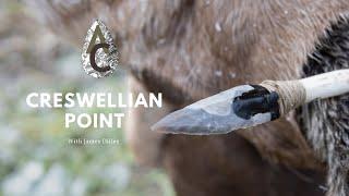 Flintknapping At Creswell Crags: James Makes A Creswellian Point