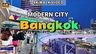  Bangkok  Downtown | Siam Walking Street | One Siam Skywalk | Walking Tour 4k 2024