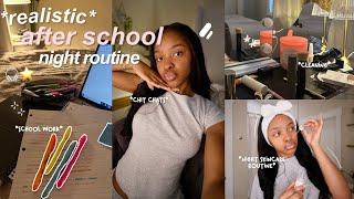 *REALISTIC* AFTER SCHOOL NIGHT ROUTINE ⭐️ | school, cleaning, skincare routine