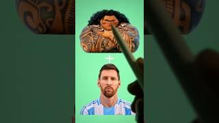 I turned Messi into Maui (from Moana)  #moana #messi #art #shorts