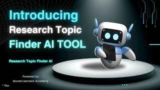 Introducing Research Topic Finder AI Tool l Research Topic Finder AI Tool