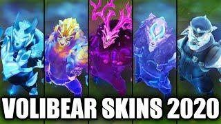 All Volibear Skins Spotlight 2020 Rework Final Update (League of Legends)