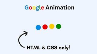 Google Animation using HTML and CSS only | Loading animation | Very easy | Abhicoder