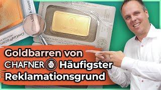 Die häufigste Reklamation zu Goldbarren von C.Hafner