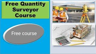 free online quantity surveying courses with certificates | Free surveying Courses with certificate