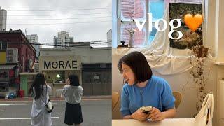 [vlog] 휴일 브이로그 | 카페 모래, 원동 미나리, 남영 다이빙룸, 성수 코트사이트, 코코카이, 군자 보난자 커피