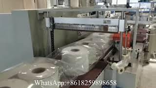 Fully automatic 4rolls jrt jumbo roll paper shrink packing machine