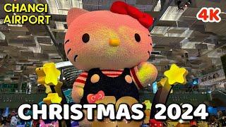 Experience the Magic of Christmas 2024 @ Changi Airport: Giant Hello Kitty, Snow Show & Festive Fun!