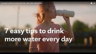 7 easy tips to drink more water every day - Mayo Clinic Health System