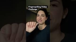 Fingerspelling practice receptive skills ASL