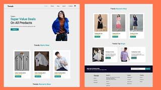 Ecommerce Website Using HTML CSS and JavaScript in Hindi | Ecommerce Website Using HTML and CSS