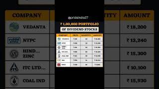 100000 Portfolio of Dividend Stocks #dividendstocks #stockmarket #longterminvesrment #beststocks