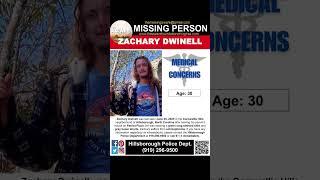 30 YEAR OLD ZACHARY DINWELL IS MISSING FROM HILLSBOROUGH NORTH CAROLINA!!!  HELP BRING HIM HOME!!!