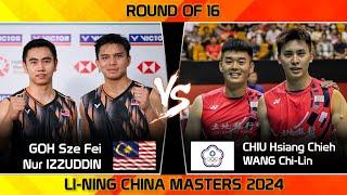 GOH Sze Fei /Nur IZZUDDIN vs CHIU Hsiang Chieh /WANG Chi-Lin  | China Masters 2024 Badminton