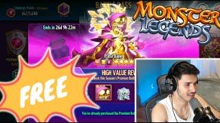 HOW TO GET THE NEW BATTLE PASS FOR FREE IN MONSTER LEGENDS! | PULSE BANE - BATTLE PASS GIVEAWAY!