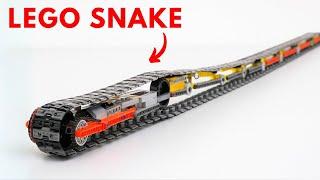 World's Longest LEGO Snake Overcome Outdoor Obstacles | Smart Lego