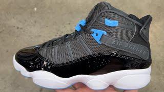 Jordan 6 Rings Black University Blue Basketball Shoes