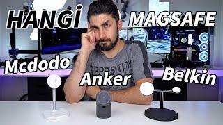 EN ÇOK SATAN MAGSAFE STANDLAR! 750TL vs 1500TL vs 3500TL! (Mcdodo / Anker / Belkin)