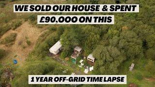 1 YEAR OFF GRID - Everything we build on our abandoned land | TIMELAPSE | Renovating a caravan park